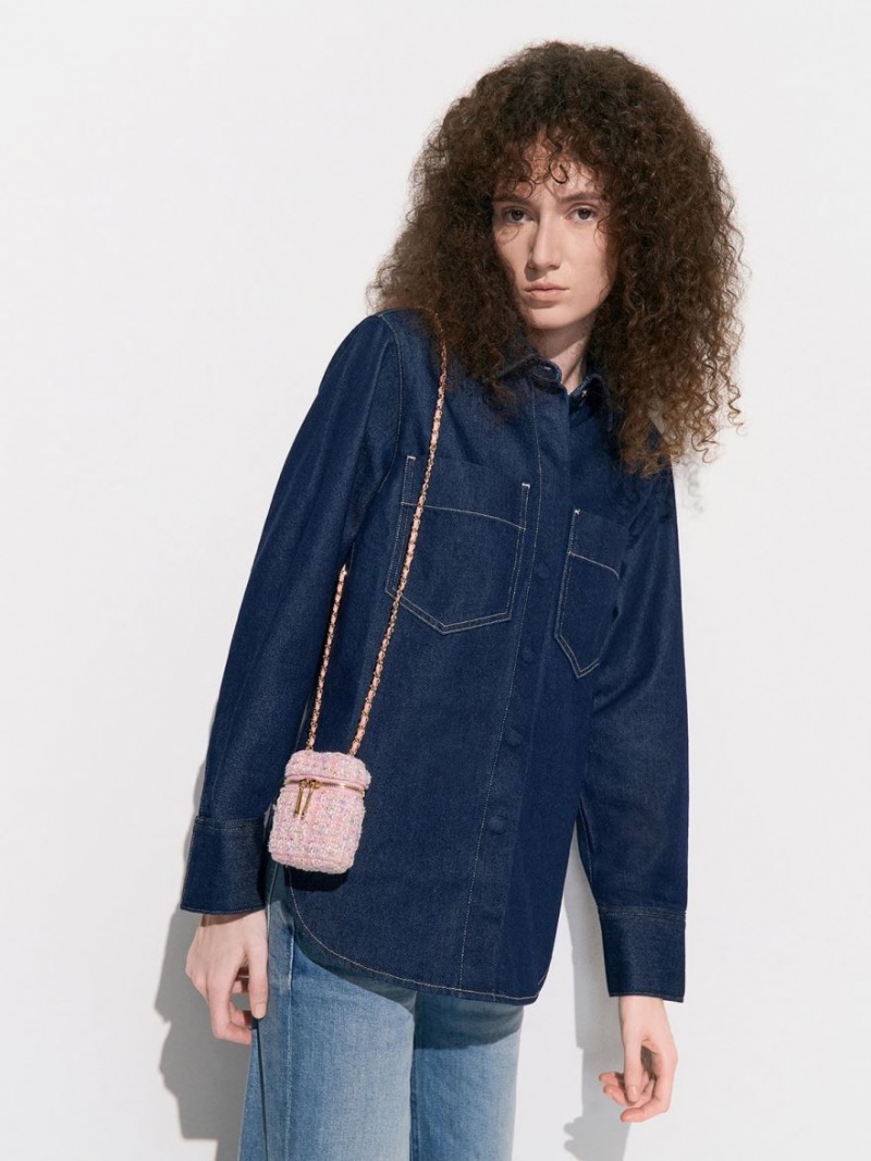 pouches Charles And Keith Micro Vanity ροζ | 15496-APCS