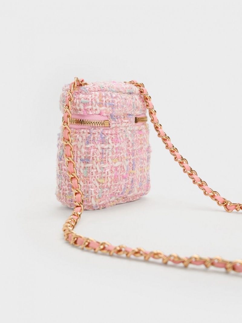 pouches Charles And Keith Micro Vanity ροζ | 15496-APCS