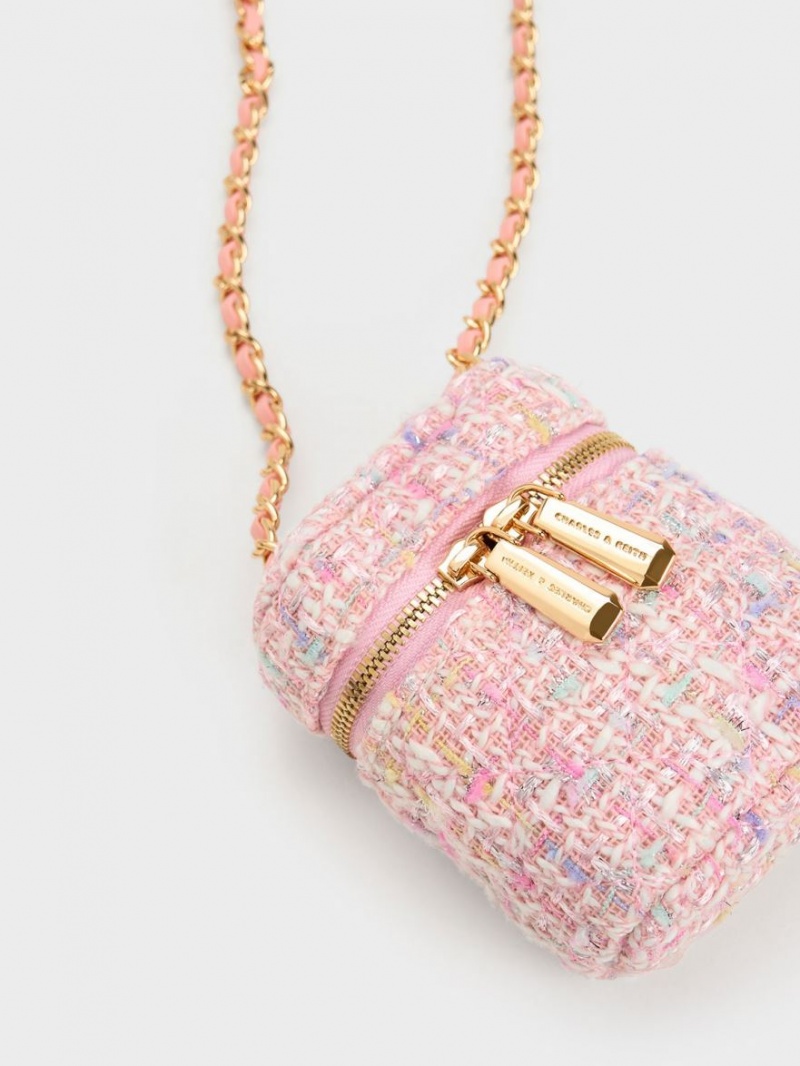 pouches Charles And Keith Micro Vanity ροζ | 15496-APCS