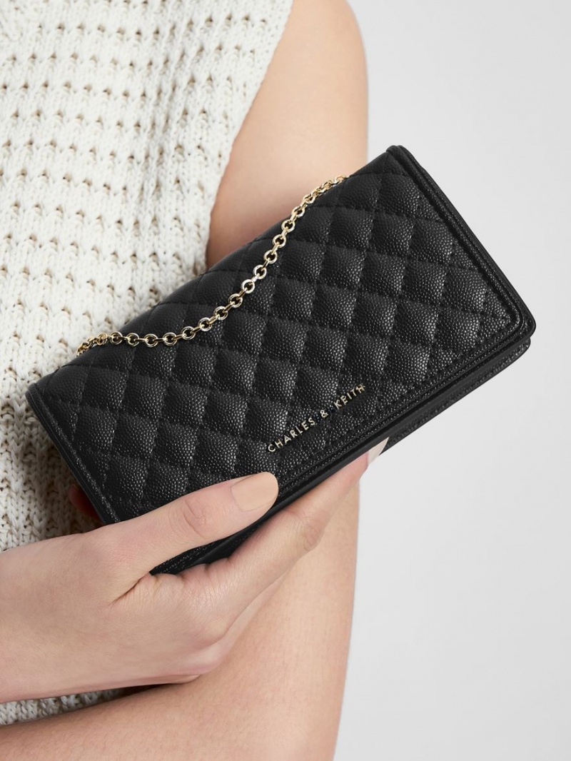 pouches Charles And Keith Καπιτονέ μαυρα | 23189-IBCA
