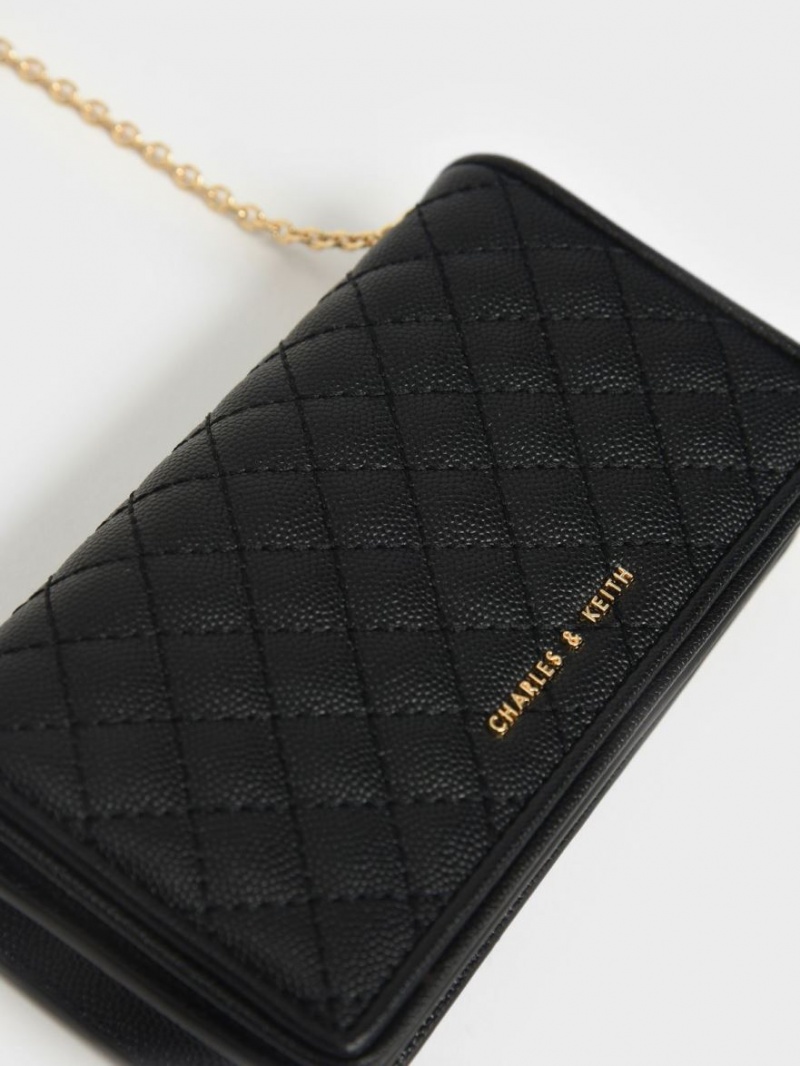 pouches Charles And Keith Καπιτονέ μαυρα | 23189-IBCA