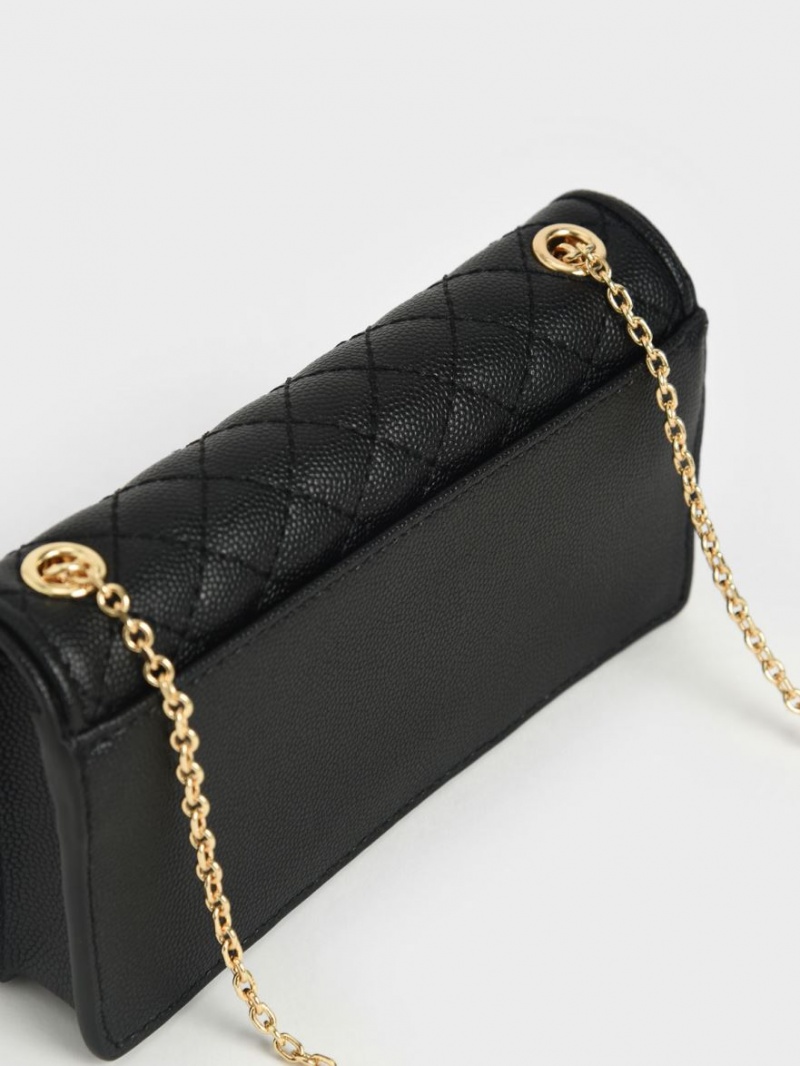 pouches Charles And Keith Καπιτονέ μαυρα | 23189-IBCA