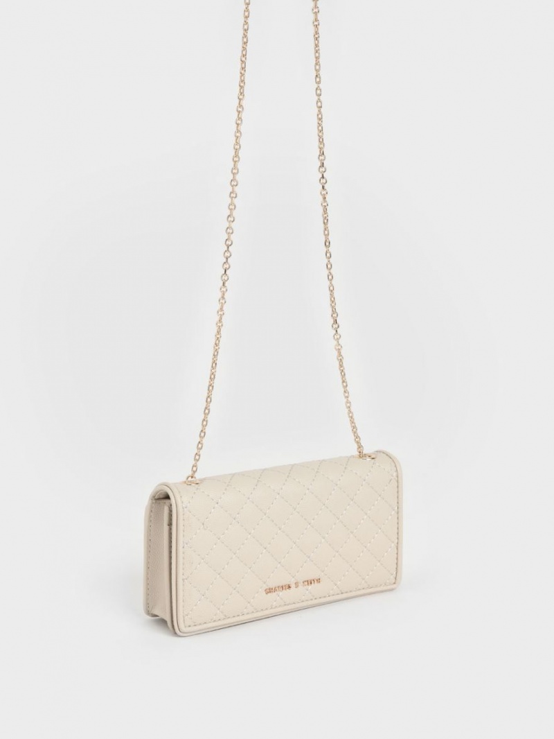 pouches Charles And Keith Καπιτονέ κρέμα | 42139-MOLI