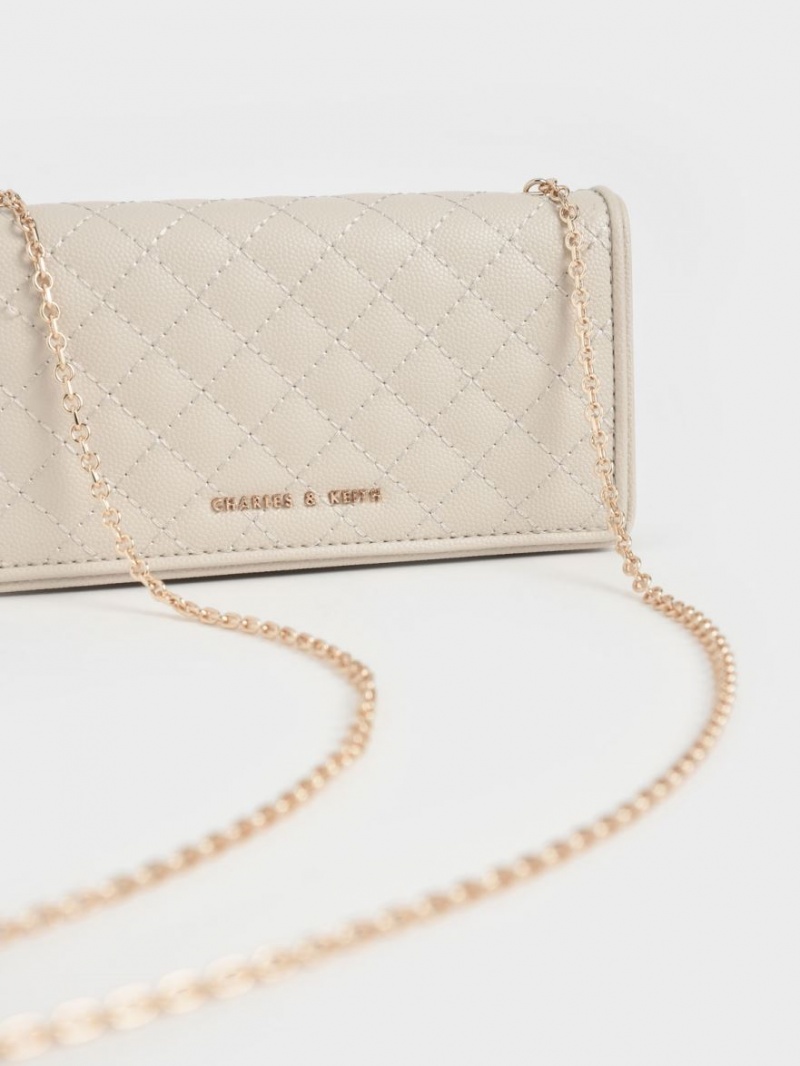 pouches Charles And Keith Καπιτονέ κρέμα | 42139-MOLI